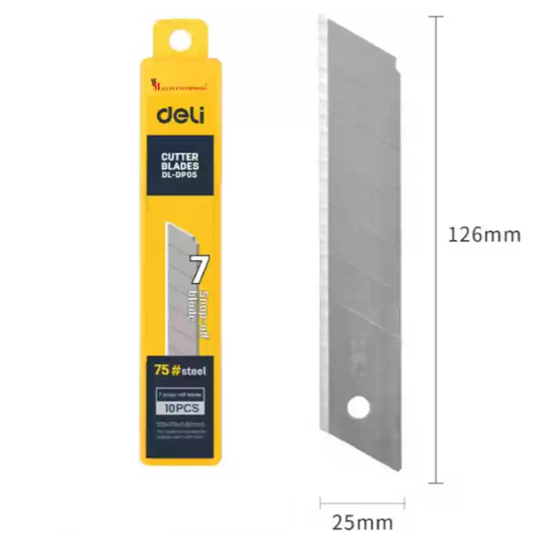 DELI 25MM Heavy Duty BLADE REFILL 10PC/PACK DL-DP05